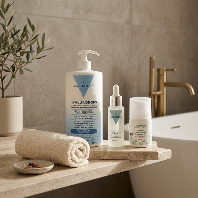 Pack Hidratación Rostro, Cuerpo y Manos para Pieles Sensibles con Ácido Hialurónico