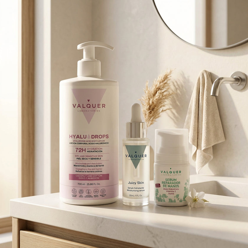 Pack Hidratación Rostro, Cuerpo y Manos con Ácido Hialurónico – Coco y Algodón