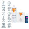 Pack Anticaída Total – Placenta Vegetal Champú + Ampollas + Shock ADN Molecular - 780 ml