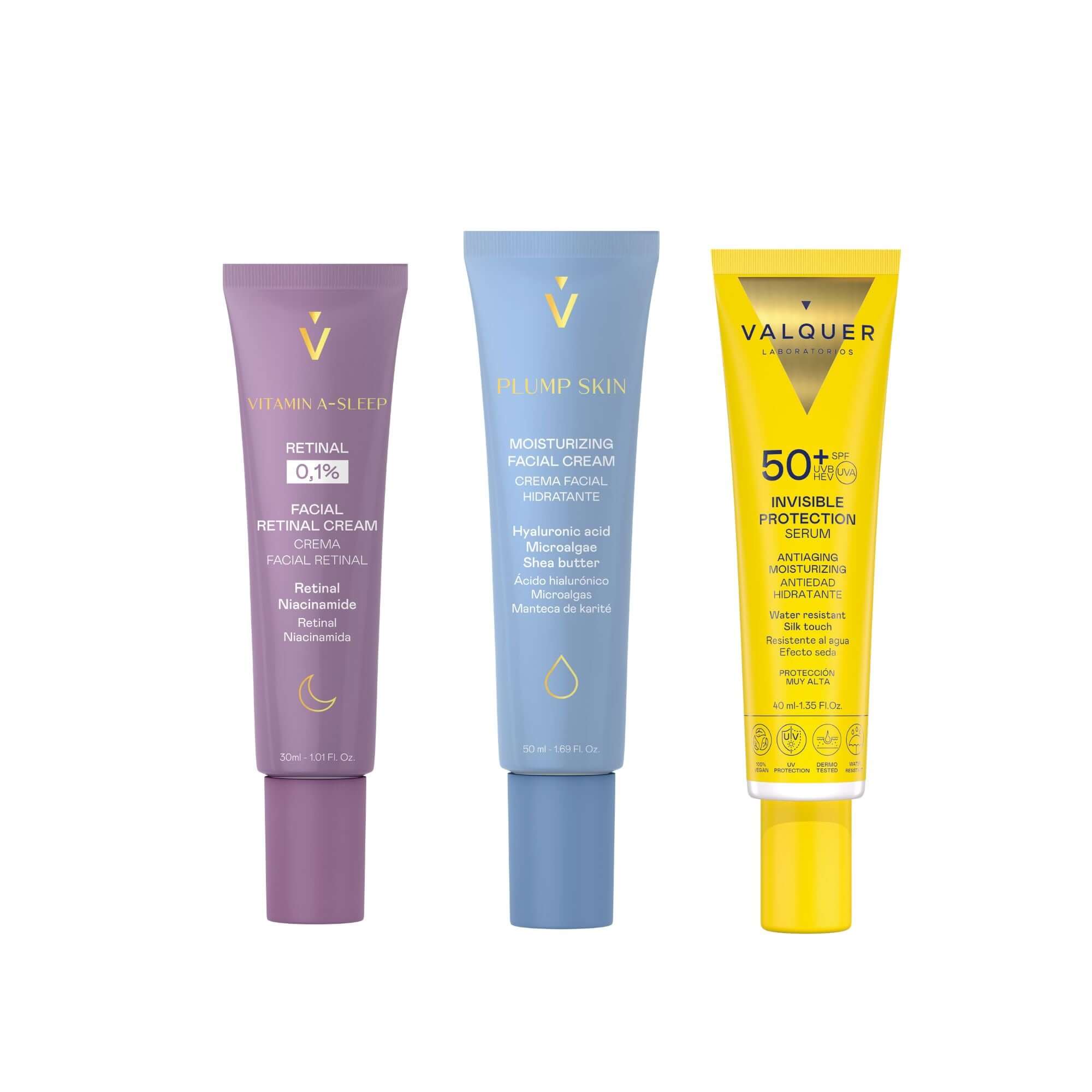 Pack Plump + Retinal + Invisible Protection: Nutrición, Renovación y Protección Solar
