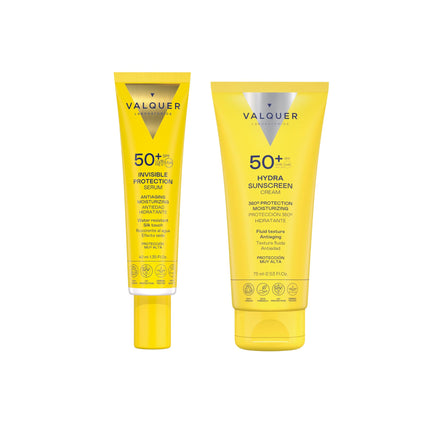 Pack Solar Facial Invisible Protection e Hydra Sunscreen SPF 50+