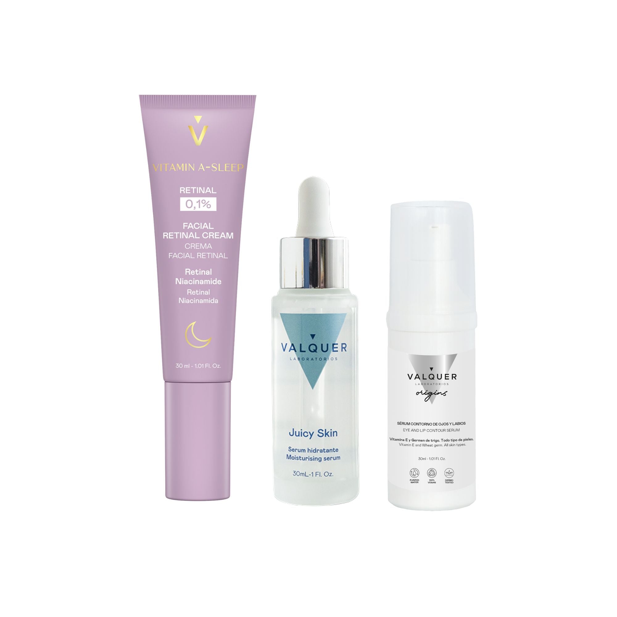 Pack Routine Anti-Âge Nuit - Rétinal, Acide Hyaluronique et Contour des Yeux