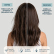 Comparativa del cabello apagado y deshidratado antes y después de usar el champú After Sun Detox