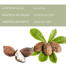 Load image into Gallery viewer, con aceite de oliva, manteca de cacao y karité
