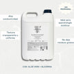 Gel conductor Valquer Origins 5000 ml con aloe vera y glicerina: alta conductividad, textura transparente y uniforme, ideal para aparatología estética, sin residuos grasos