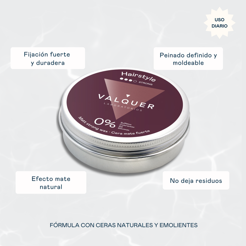 beneficios Cera Capilar Mate Fijación Fuerte