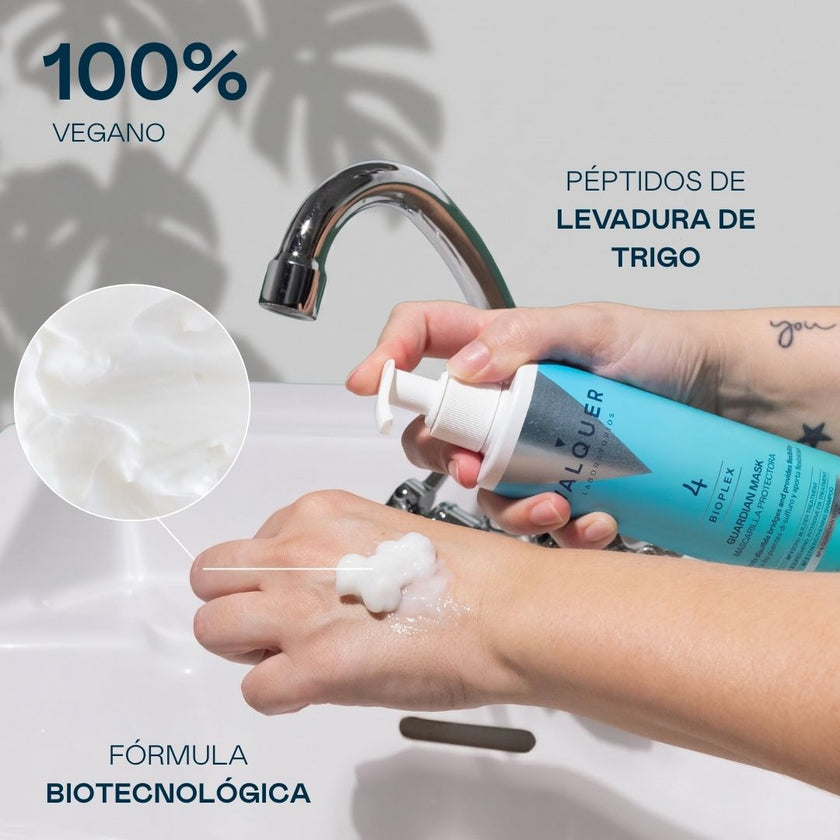 Textura de la Bioplex Nº4 Guardian Mask Valquer con péptidos de levadura de trigo