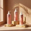 Bodegón del Pack x3 Special Curls Booster de Valquer con keratina vegetal y maíz para el cuidado del cabello rizado.