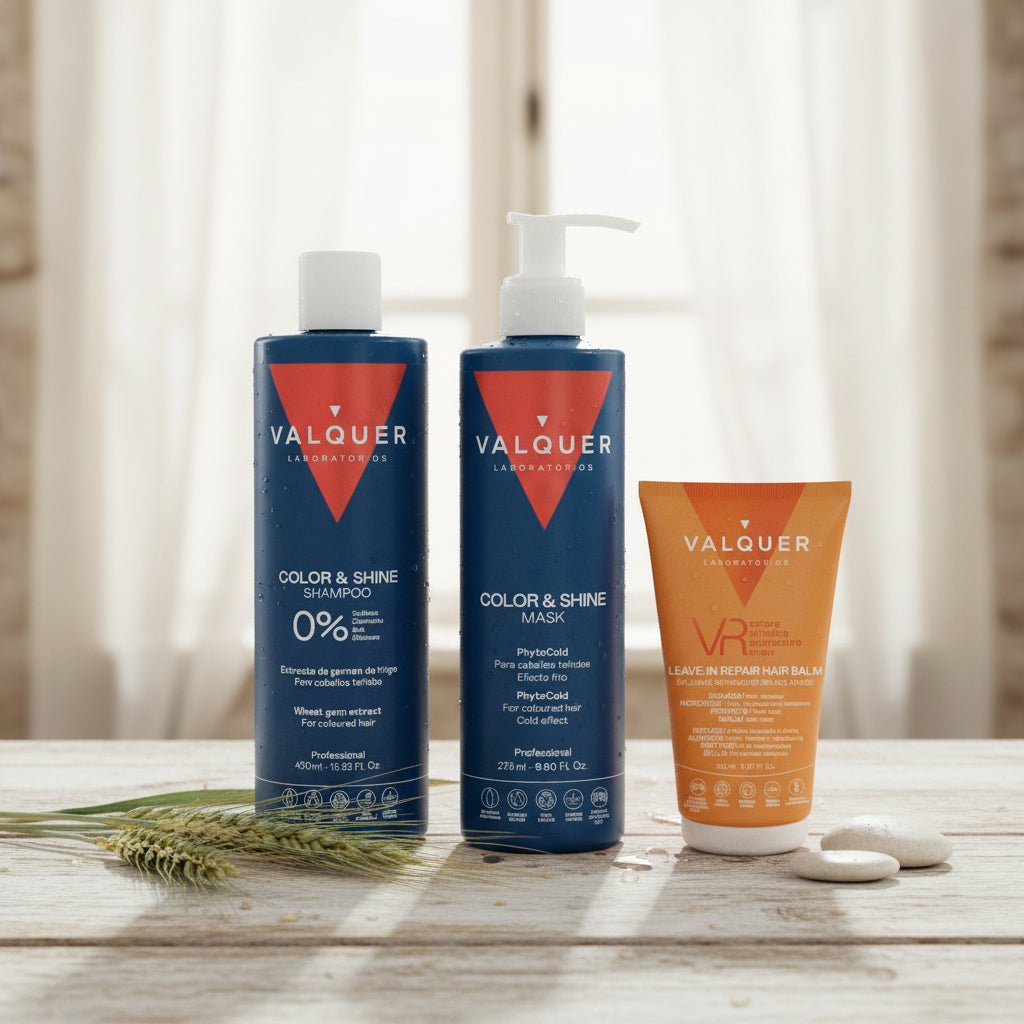 Coffret de soins pour cheveux colorés – Shampoing + Masque brillance + VR