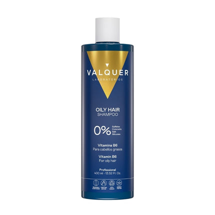 Champú para cabello graso sin sulfatos Oily Hair de Valquer con vitamina B6, 400 ml