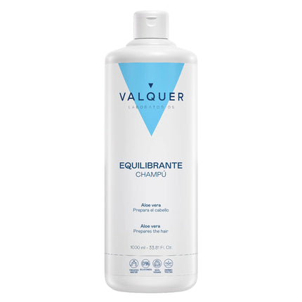 Champú equilibrante Valquer con aloe vera para preparar y cuidar el cabello en formato de 1000 ml