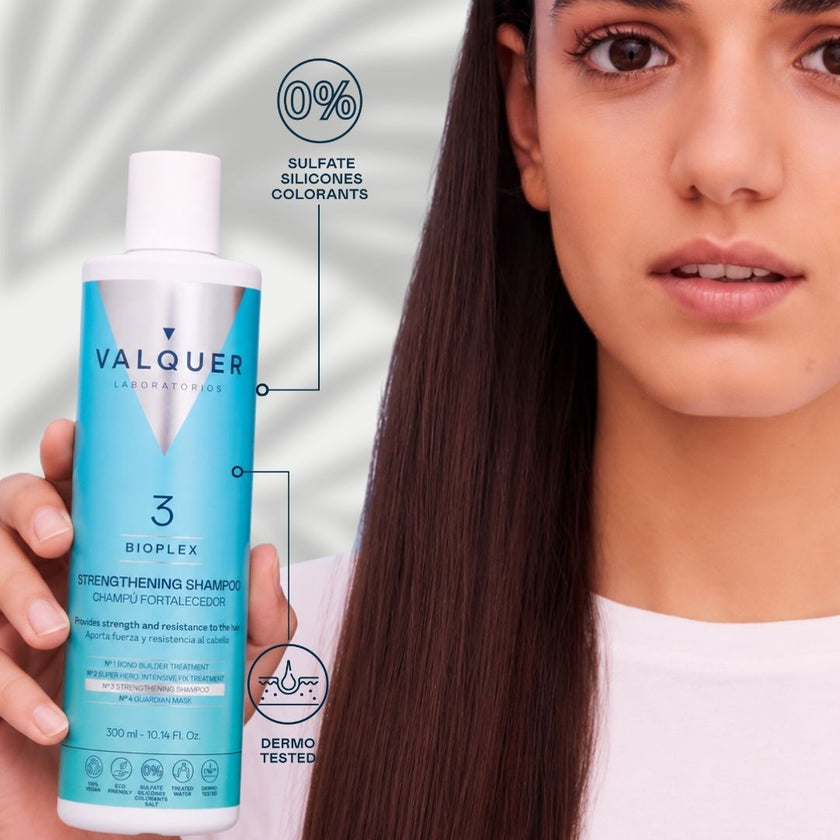Champú Fortalecedor Bioplex Nº3 Valquer 0% sulfatos, siliconas y colorantes, dermotestado