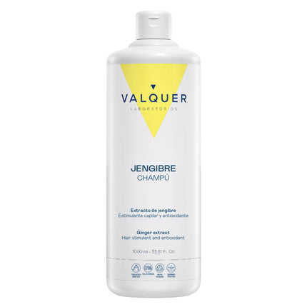 Champú de jengibre Valquer con acción estimulante capilar y antioxidante en formato de 1000 ml
