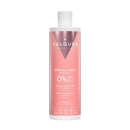 Packshot del champú Special Curls Valquer 400 ml, profesional, para todo tipo de rizos