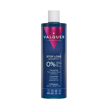 Packshot del champú anticaída Stop Loss Valquer 400 ml, sin sulfatos, para cabellos finos y debilitados