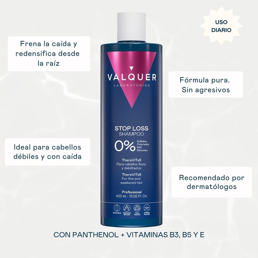 Beneficios del Champú Stop Loss Valquer: frena la caída y redensifica desde la raíz