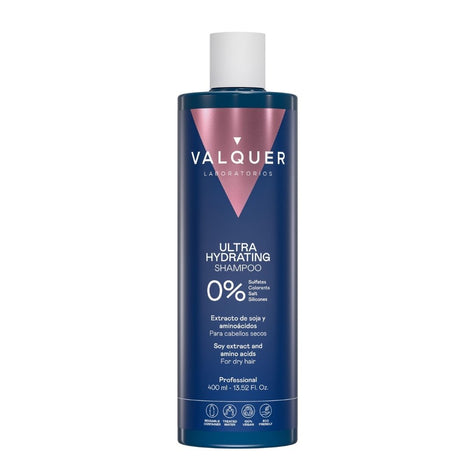 Packshot del champú Ultra Hydrating Valquer 400 ml, profesional, para cabellos secos