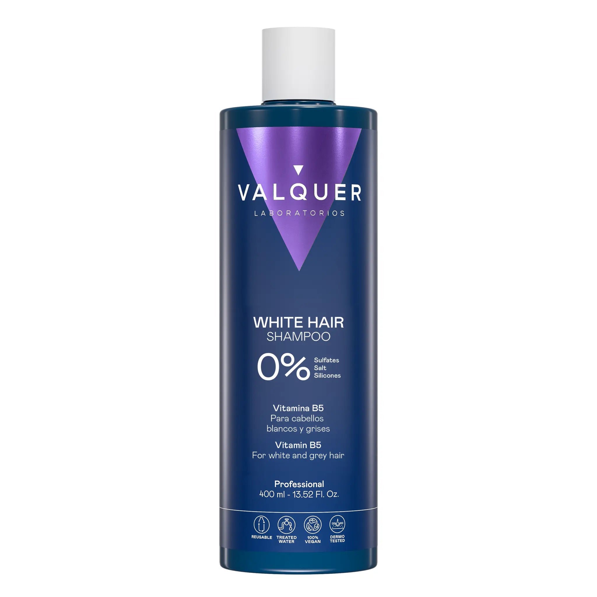 Champú para cabello blanco y gris