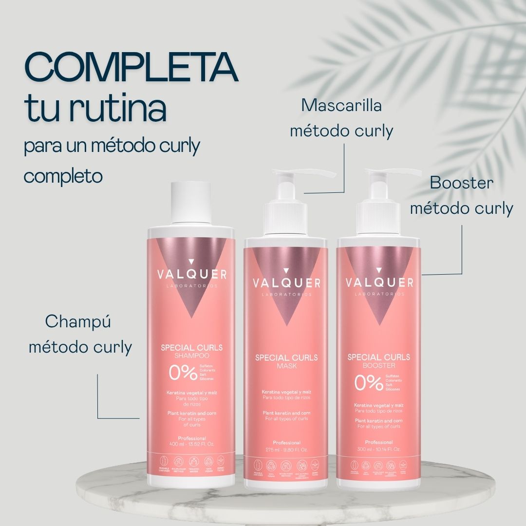 Rutina Método Curly Valquer: champú, mascarilla y booster Special Curls