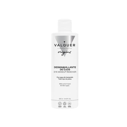 Desmaquillante de Ojos de Valquer Origins con agua de hamamelis para todo tipo de pieles
