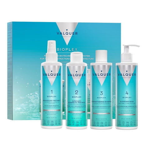 Estuche Bioplex Valquer con tratamiento reconstructor, tratamiento intensivo, champú fortalecedor y mascarilla protectora
