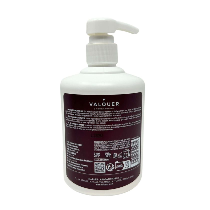 etiqueta Gel Capilar Fijador Ultrafuerte