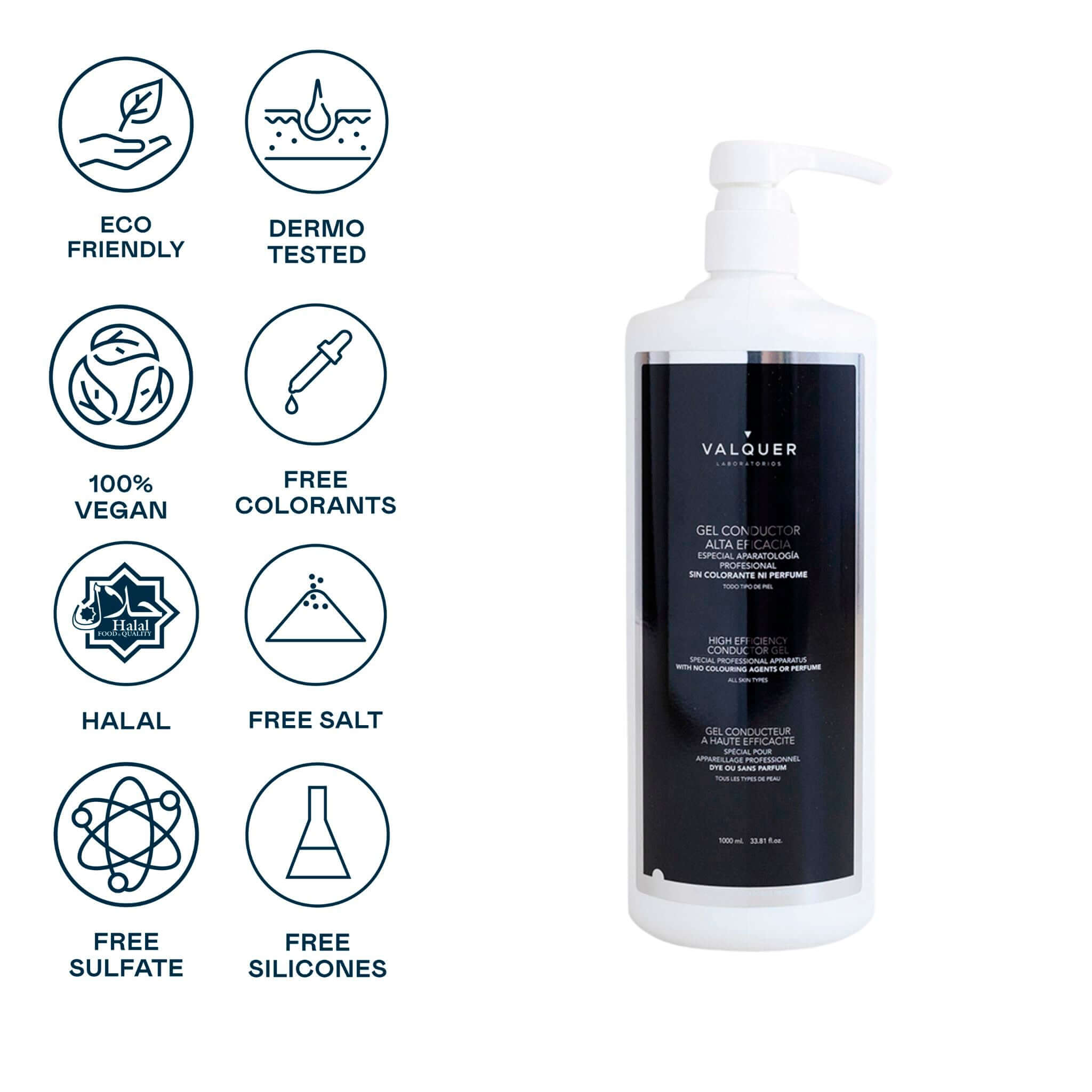 Bullon Gel Conducteur A Haute Efficacite 1000 Ml – Valquer®