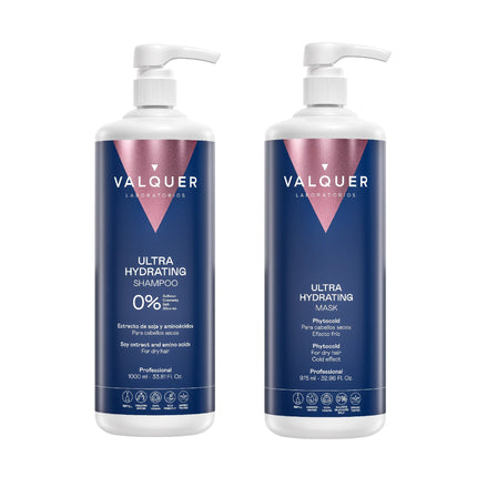 Pack Shampoing et Masque Ultra-Hydratants pour Cheveux Secs Valquer Pack Shampoing et Masque Ultra-Hydratants pour Cheveux Secs Valquer