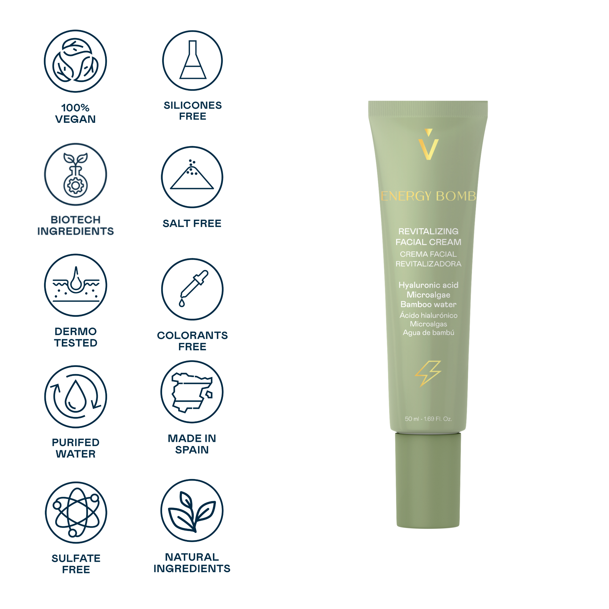 ingredientes energy bomb crema facial revitalizadora