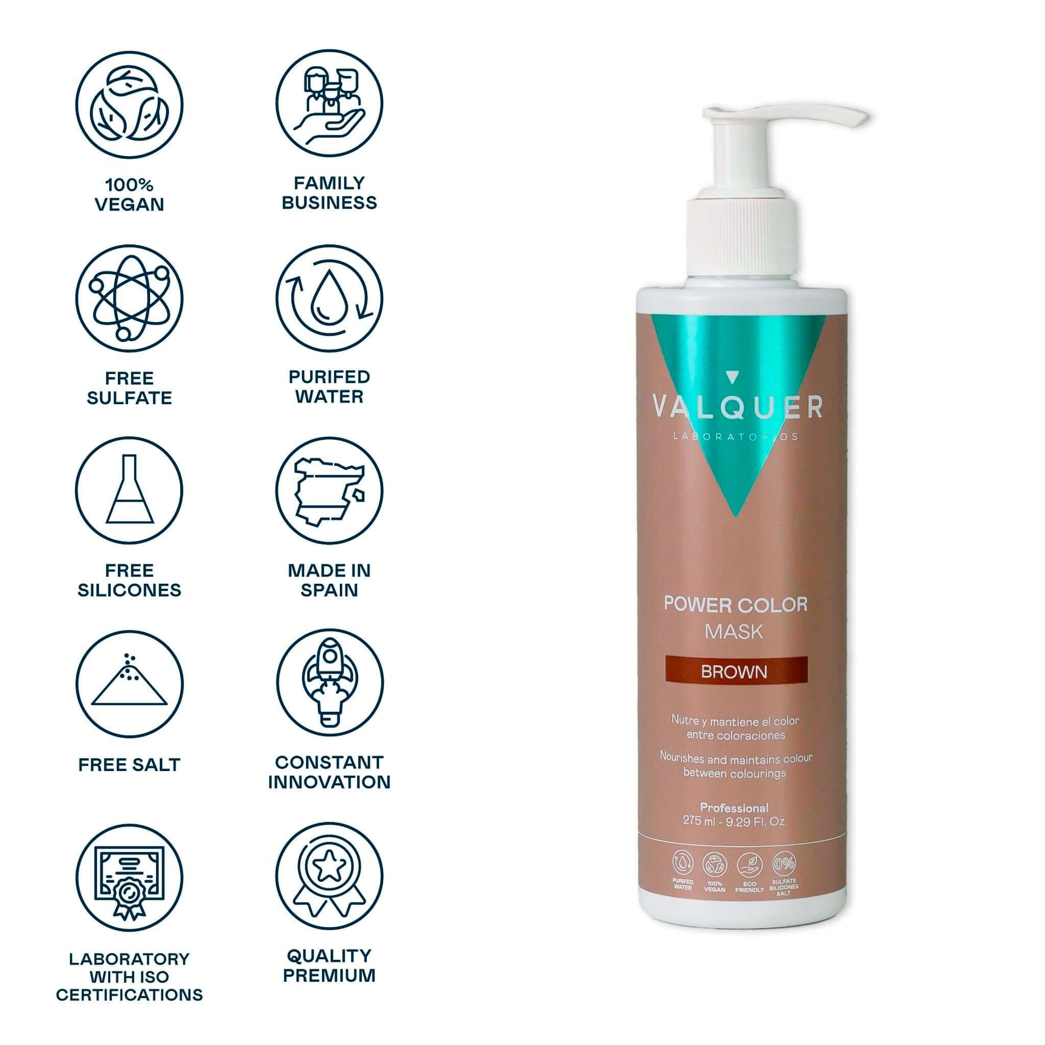 ingredientes mascarilla power color marron