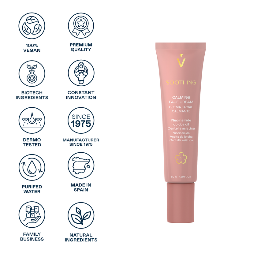 ingredientes soothing crema facial calmante niacinamida
