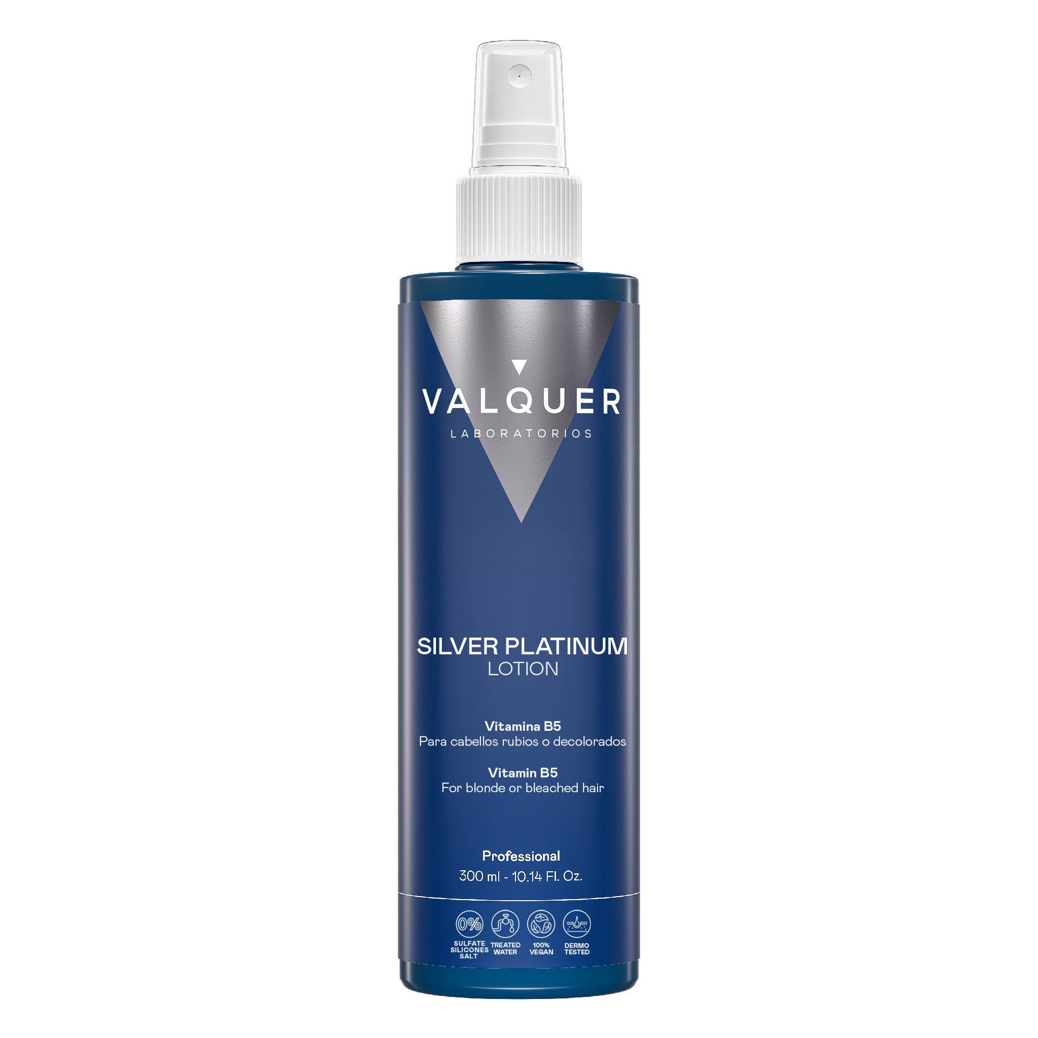 Loción Silver Platinum Valquer con vitamina B5 para cabello rubio o decolorado de 300 ml