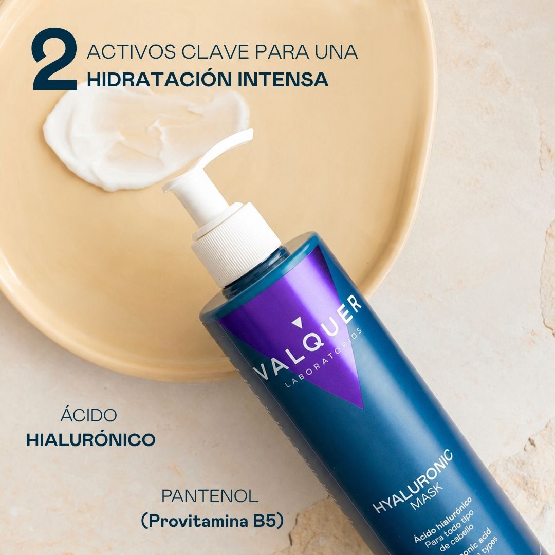 Textura cremosa de la mascarilla Hyaluronic de Valquer con ácido hialurónico y pantenol (provitamina B5)