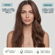 Mascarilla de Cebolla Valquer antes y después: de cabello débil, apagado y sin brillo a cabello más fuerte, sano y brillante