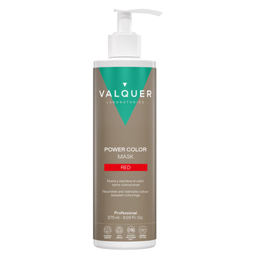 Mascarilla Power Color Red de Valquer para nutrir y mantener el color rojo entre coloraciones, 275 ml.