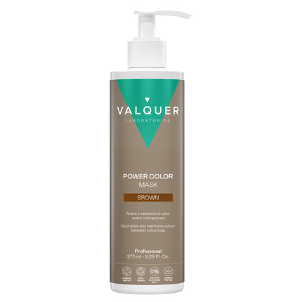 Mascarilla Power Color Violet de Valquer para nutrir y mantener el color violeta entre coloraciones, 275 ml.