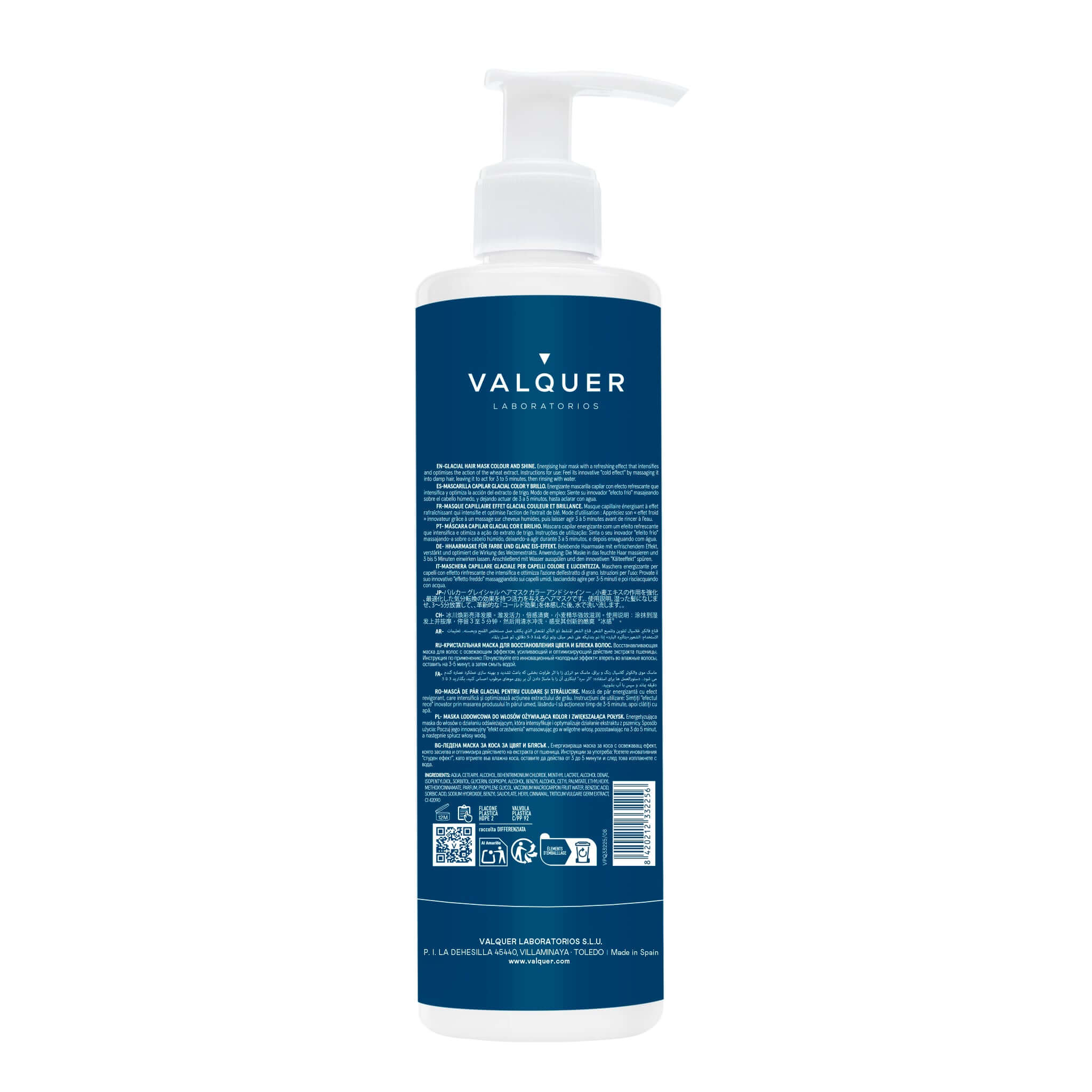 mascarilla cabello teñido etiqueta