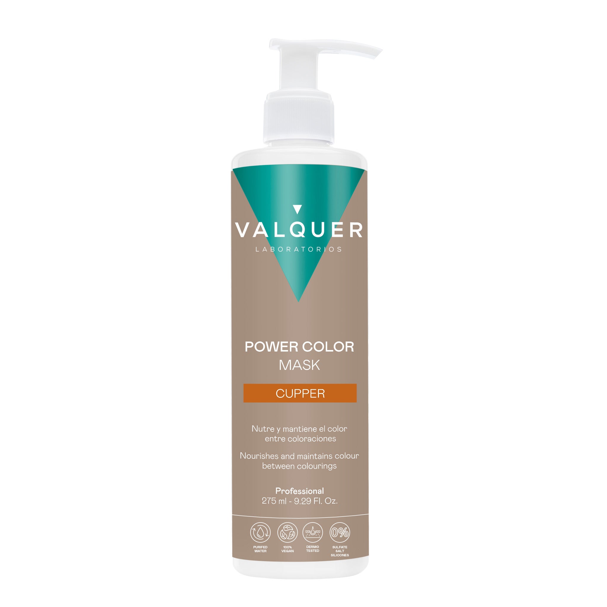 mascarilla de color cobre