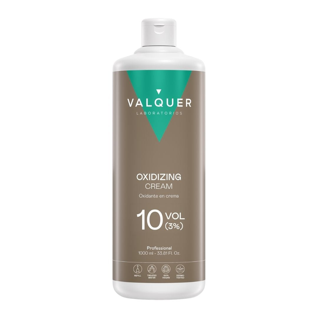 Oxidante en crema 10 volúmenes (3 %) de uso profesional de Valquer, 1000 ml