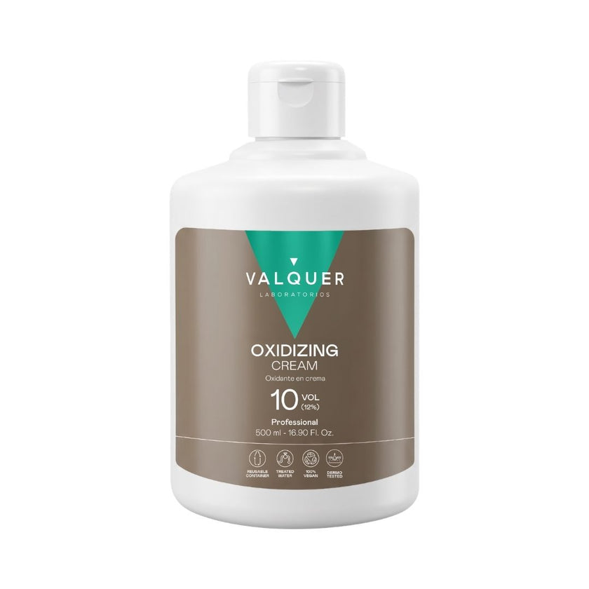 Oxidante en crema 10 volúmenes (3 %) de uso profesional de Valquer, 500 ml