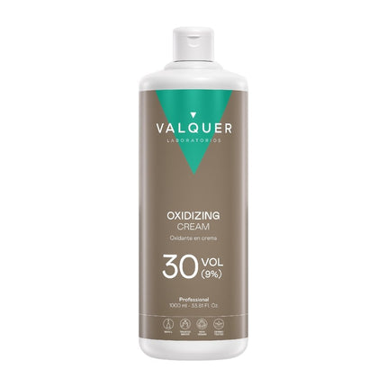 Oxidante en crema 30 volúmenes (9 %) de uso profesional de Valquer, 1000 ml