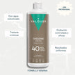 Oxidante en crema 40 vol de Valquer con agua osmotizada, textura cremosa y fórmula vegana para una oxidación controlada
