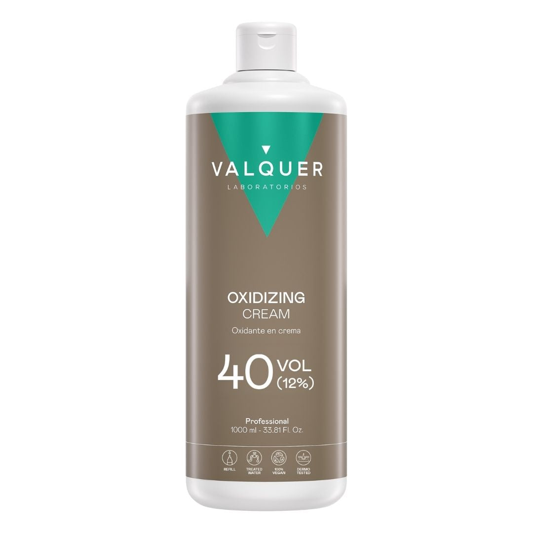 Oxidante en crema 40 volúmenes (12 %) de uso profesional de Valquer, 1000 ml