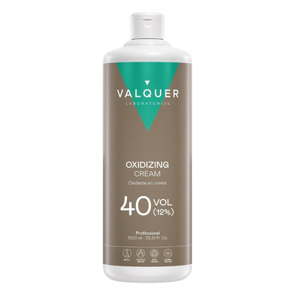 Oxidante en crema 40 volúmenes (12 %) de uso profesional de Valquer, 1000 ml
