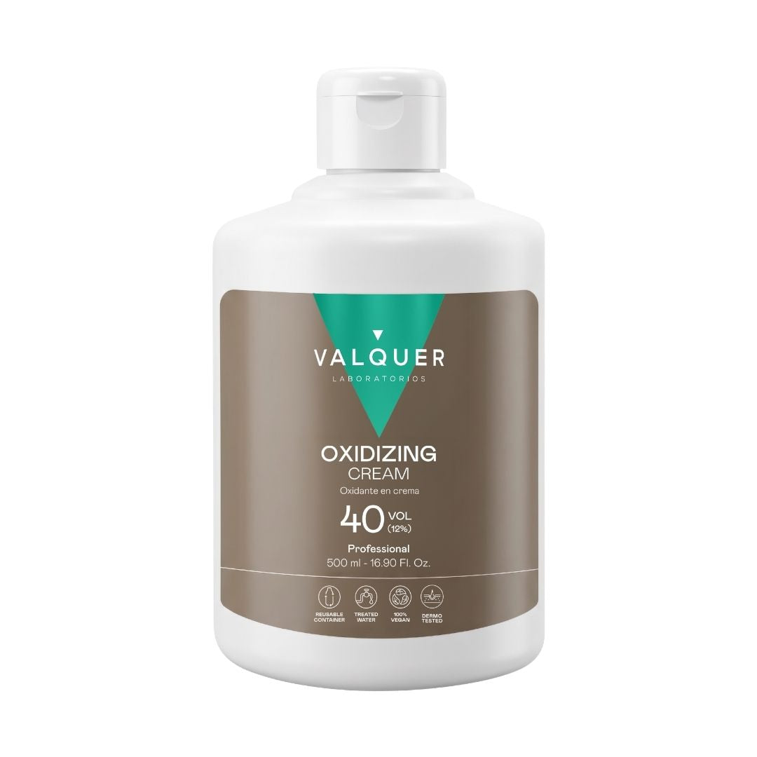 Oxidante en crema 40 volúmenes (12 %) de uso profesional de Valquer, formato de 500 ml