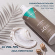 Textura cremosa del oxidante 40 vol Valquer con agua osmotizada, oxidación controlada