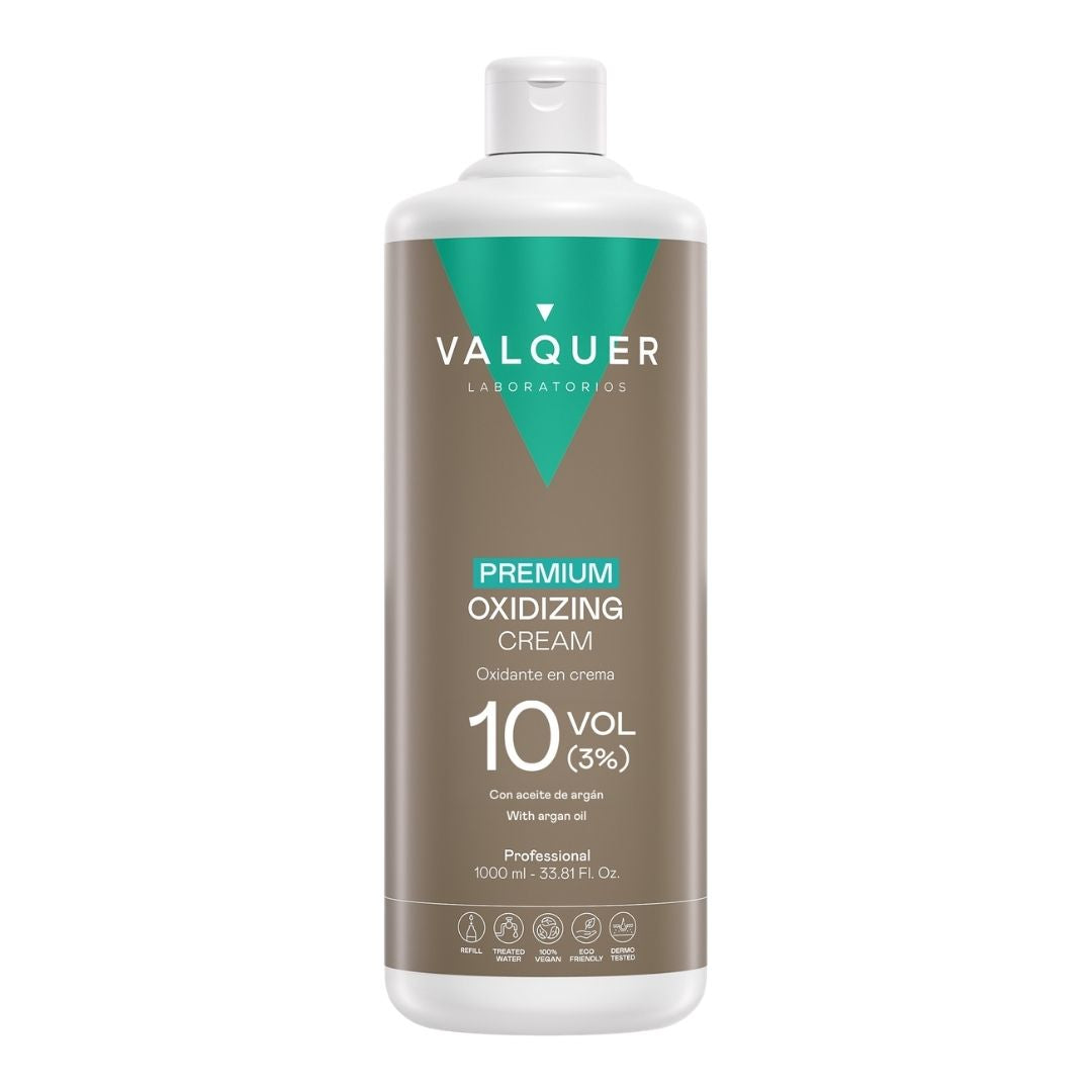 Oxidante en crema Premium Valquer 10 vol 3% con aceite de argán, formato profesional 1000ml