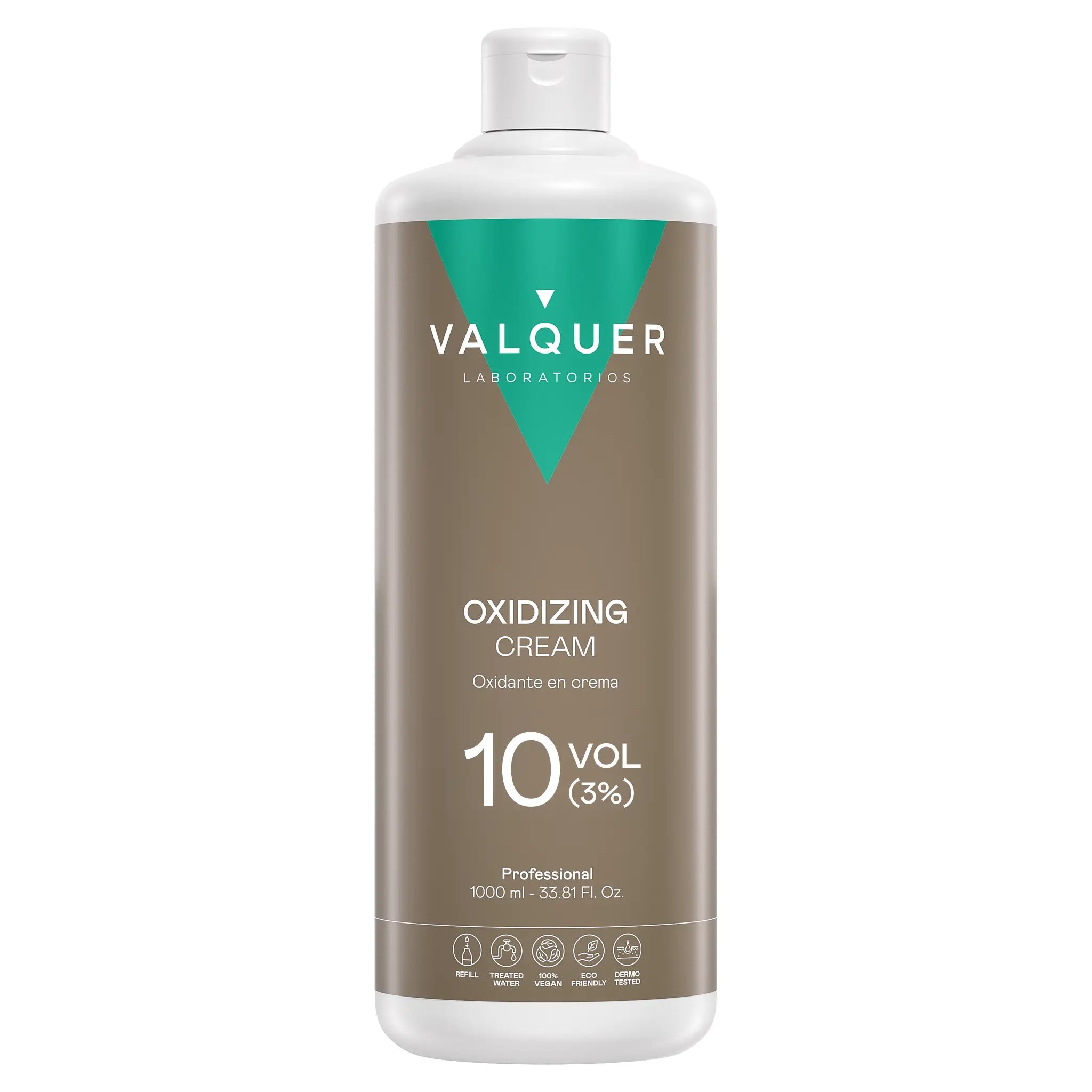 Oxidante en crema Valquer 10 volúmenes 3% en formato profesional de 1000 ml