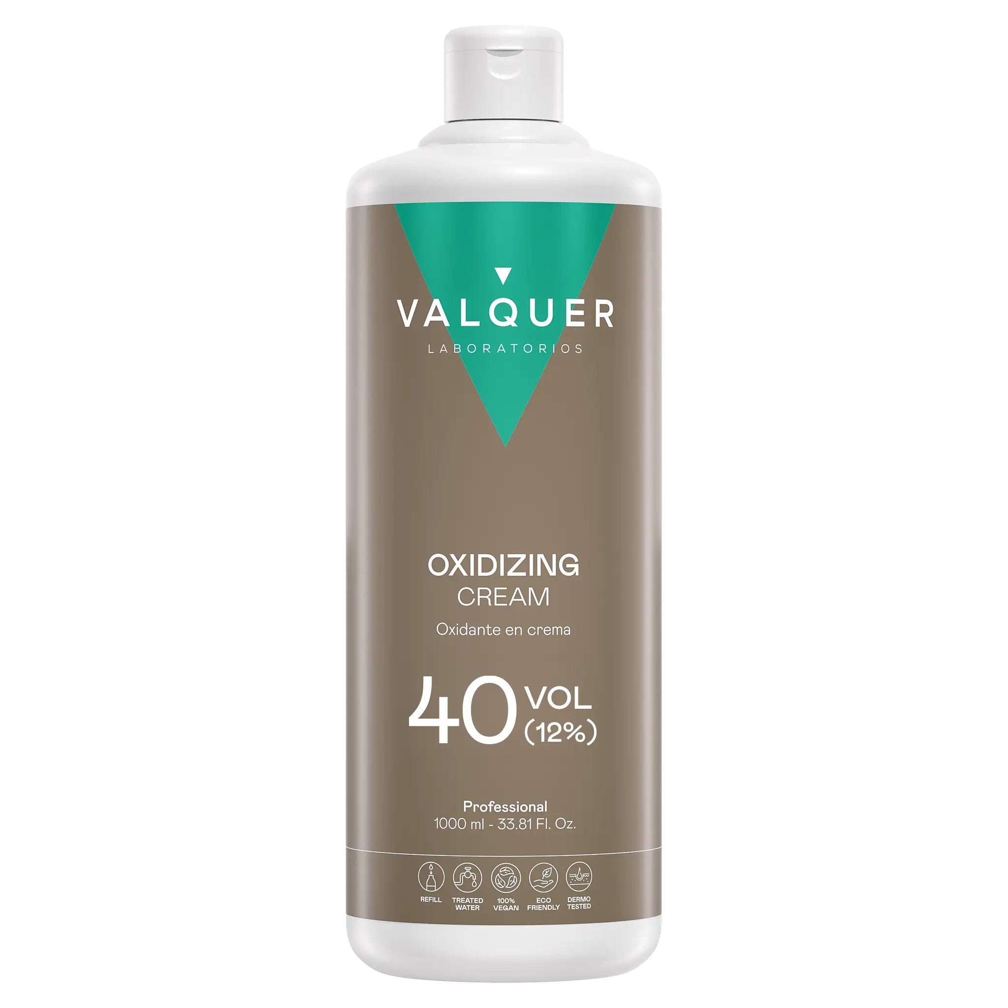 Oxidante en crema Valquer 40 volúmenes 12% en formato profesional de 1000 ml