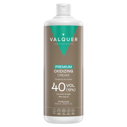 Oxidante Premium Valquer 40 volúmenes 12% con aceite de argán en formato profesional de 1000 ml
